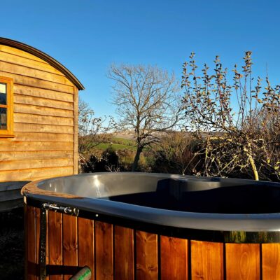 Wood fired hot tub