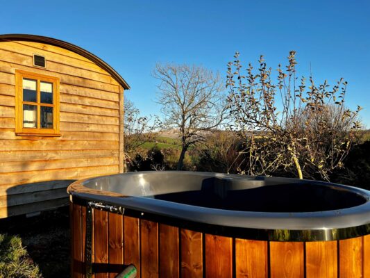 Wood fired hot tub