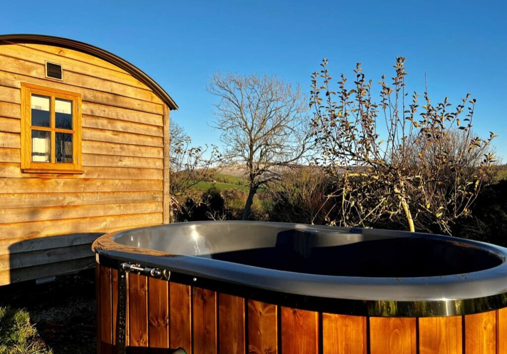 Wood fired hot tub